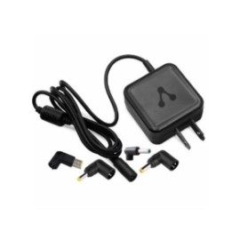 Adaptador Vorago AU-405 Universal 65W 4 Conectores Color Negro