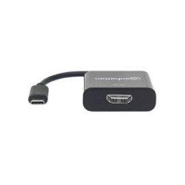 Convertidor Manhattan Video USB-C a HDMI Hembra Color Negro