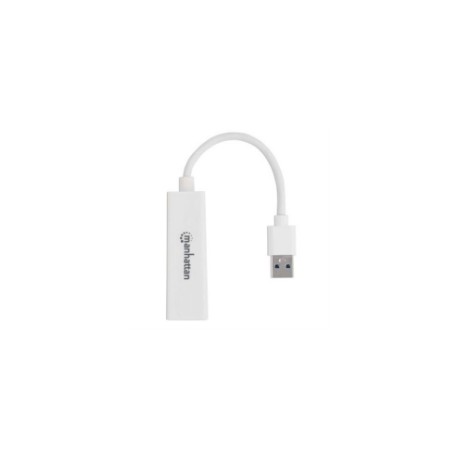 Adaptador Manhattan Súper Velocidad USB 3.0 a RJ-45 GB Ethernet Color Blanco