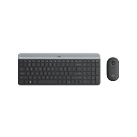 Kit Teclado y Mouse Logitech MK470 Inalámbricos Ultra Delgados Color Negro