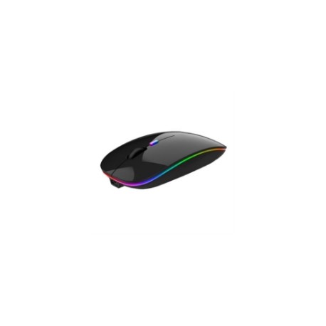 Mouse Nextep Inalámbrico Recargable Delgado/Silencioso RGB 1600 dpi Color Negro