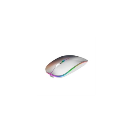 Mouse Nextep Inalámbrico Recargable Delgado/Silencioso RGB 1600 dpi Color Plata