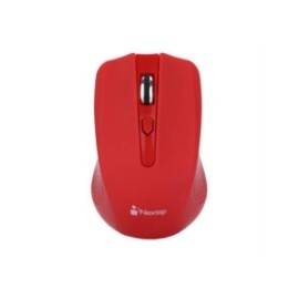 Mouse Nextep Inalámbrico USB Color Rojo 1600 dpi Baterías Incluidas