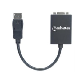 Adaptador Manhattan DisplayPort M a VGA H 15cm Activo Color Negro