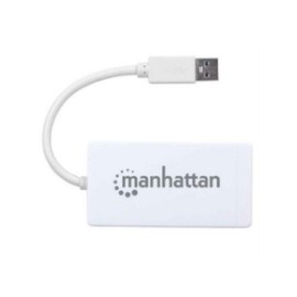 Hub Manhattan USB 3.0 con 3 Puertos/Adaptador Gigabit Ethernet