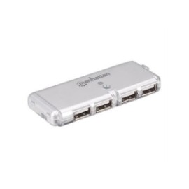 Mini Hub Manhattan USB 2.0 Sin Fuente 4 Puertos