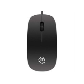 Mouse Manhattan Económico Óptico Silueta USB 1000 ppp Color Negro