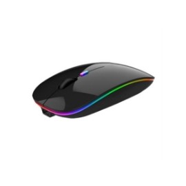 Mouse Nextep Inalámbrico Recargable Delgado/Silencioso RGB 1600 dpi Color Negro