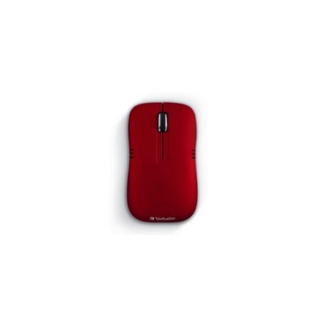 Mouse Verbatim Serie Commuter Óptico Inalámbrico 1200 dpi Color Rojo Mate