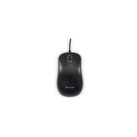 Mouse Verbatim Silent Corded Óptico Color Negro