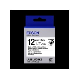 CINTA EPSON LABELWORKS NEGRO/BLANCO 12MM