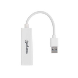 Adaptador Manhattan Súper Velocidad USB 3.0 a RJ-45 GB Ethernet Color Blanco