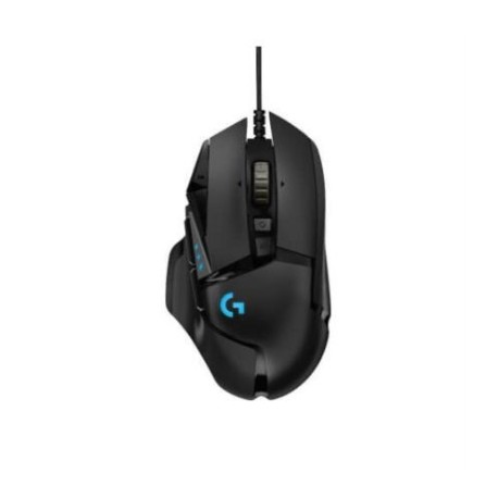 Mouse Logitech G502 Gaming Hero Alámbrico Alto Rendimiento Color Negro