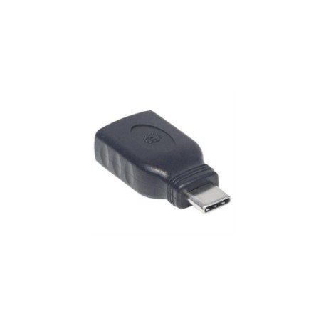 Adaptador Manhattan USB-C 3.1 Gen 1 Super Velocidad CM/AH 5 Gbps Color Negro