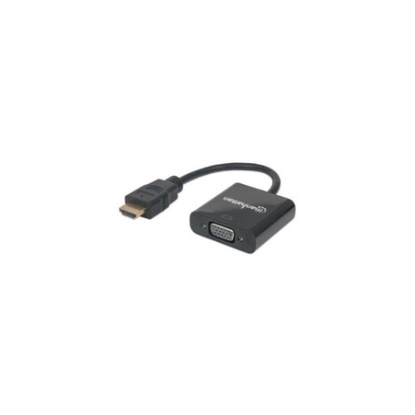 Convertidor Manhattan Video HDMI a SVGA Bolsa Color Negro
