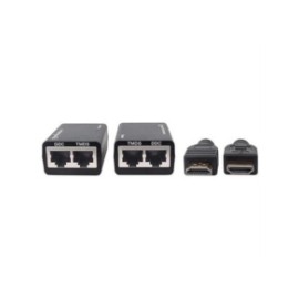 Extensor Manhattan Video HDMI Vía Cat 5/6 30m Color Negro