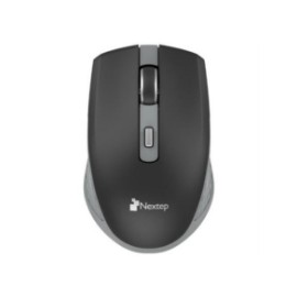 Mouse Nextep Inalámbrico Recargable Switch Encendido 1600 dpi Color Negro-Gris