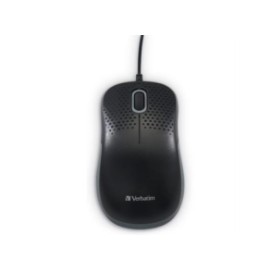 Mouse Verbatim Silent Corded Óptico Color Negro