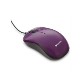 Mouse Verbatim Silent Corded Óptico Color Violeta