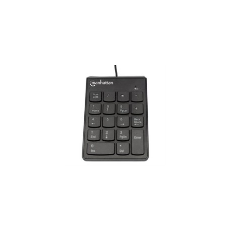 Teclado Numérico Manhattan Alámbrico USB 18 Teclas Color Negro