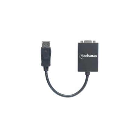 Adaptador Manhattan DisplayPort M a VGA H 15cm Activo Color Negro